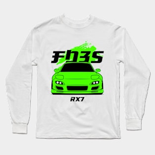 Front green rx7 fd3s Long Sleeve T-Shirt